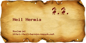 Heil Hermia névjegykártya